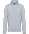 KB487 K487 Kariban Zip Neck Sweatshirt Oxford Grey colour image